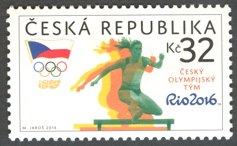 Známka, o kterou vede spor proti České poště překážkářka Zuzana Hejnová.