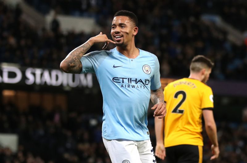Útočník Gabriel Jesus slaví gól.
