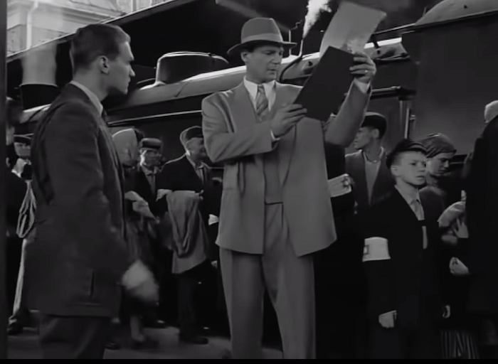 Snímek z filmu Schindlerův seznam.