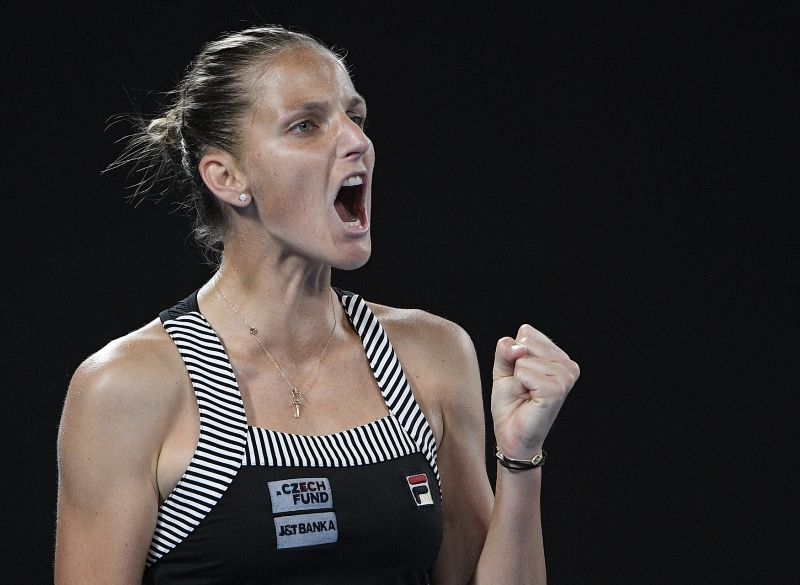 Karolína Plíšková postoupila hladce přes Španělku Garbiňě Muguruzaovou.