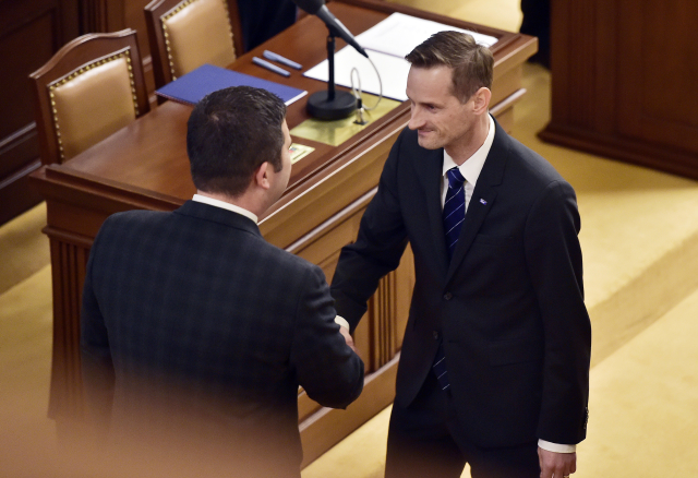 Poslanec ODS Jakub Janda (vpravo).