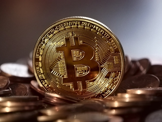 Kryptoměna bitcoin. Kryptoměna bitcoin.