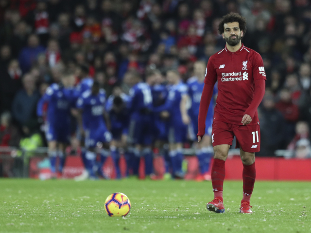 Mohamed Salah po inkasovaném gólu.