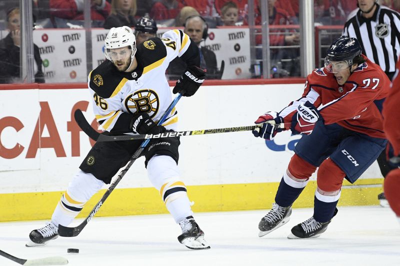 David Krejčí (vlevo) jediným gólem rozhodl o výhře Bostonu s obhájci titulu Washingtonem. David Krejčí (vlevo) jediným gólem rozhodl o výhře Bostonu s obhájci titulu Washingtonem.