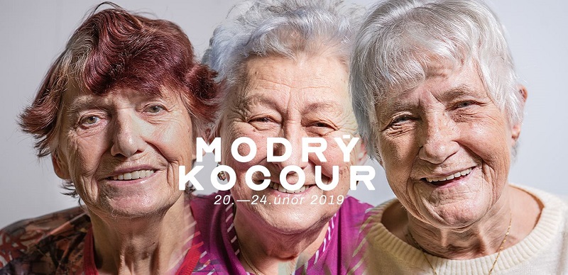 Plakát k festivalu Modrý Kocour 2019. 