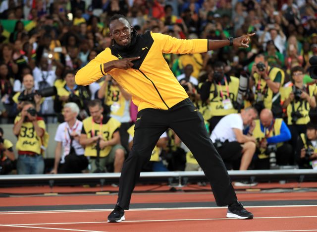 Usain Bolt po jednom ze svých skvělých vystoupeních.