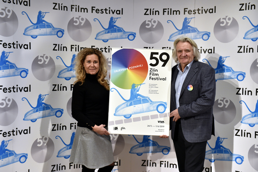 Umělecká ředitelka Markéta Pášmová a prezident festivalu Čestmír Vančura vystoupili 6. února 2019 ve Zlíně na tiskové konferenci k 59. ročníku mezinárodního filmového festivalu pro děti a mládež.