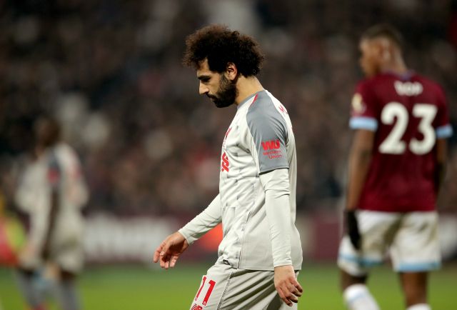Mohamed Salah při utkání jeho Liverpoolu na West Hamu. Mohamed Salah při utkání jeho Liverpoolu na West Hamu.