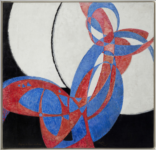 František Kupka, Amorfa. Dvojbarevná fuga, 1912, olej, plátno, 211 x 220 cm, Národní galerie Praha.