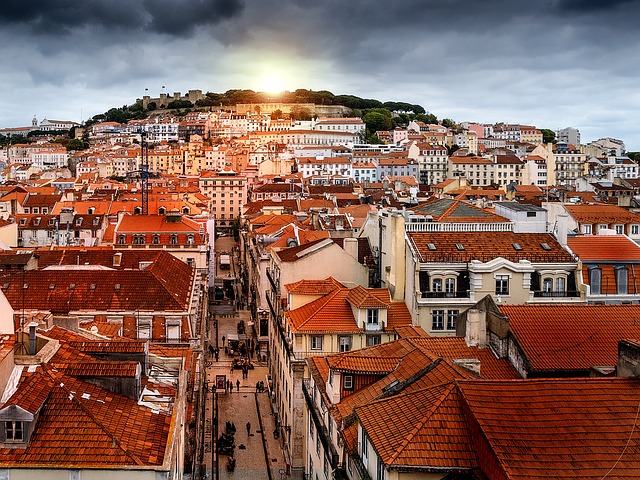 Ulice portugalského Lisabonu.