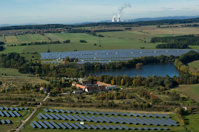Jihočeská solární elektrárna Ševětín.