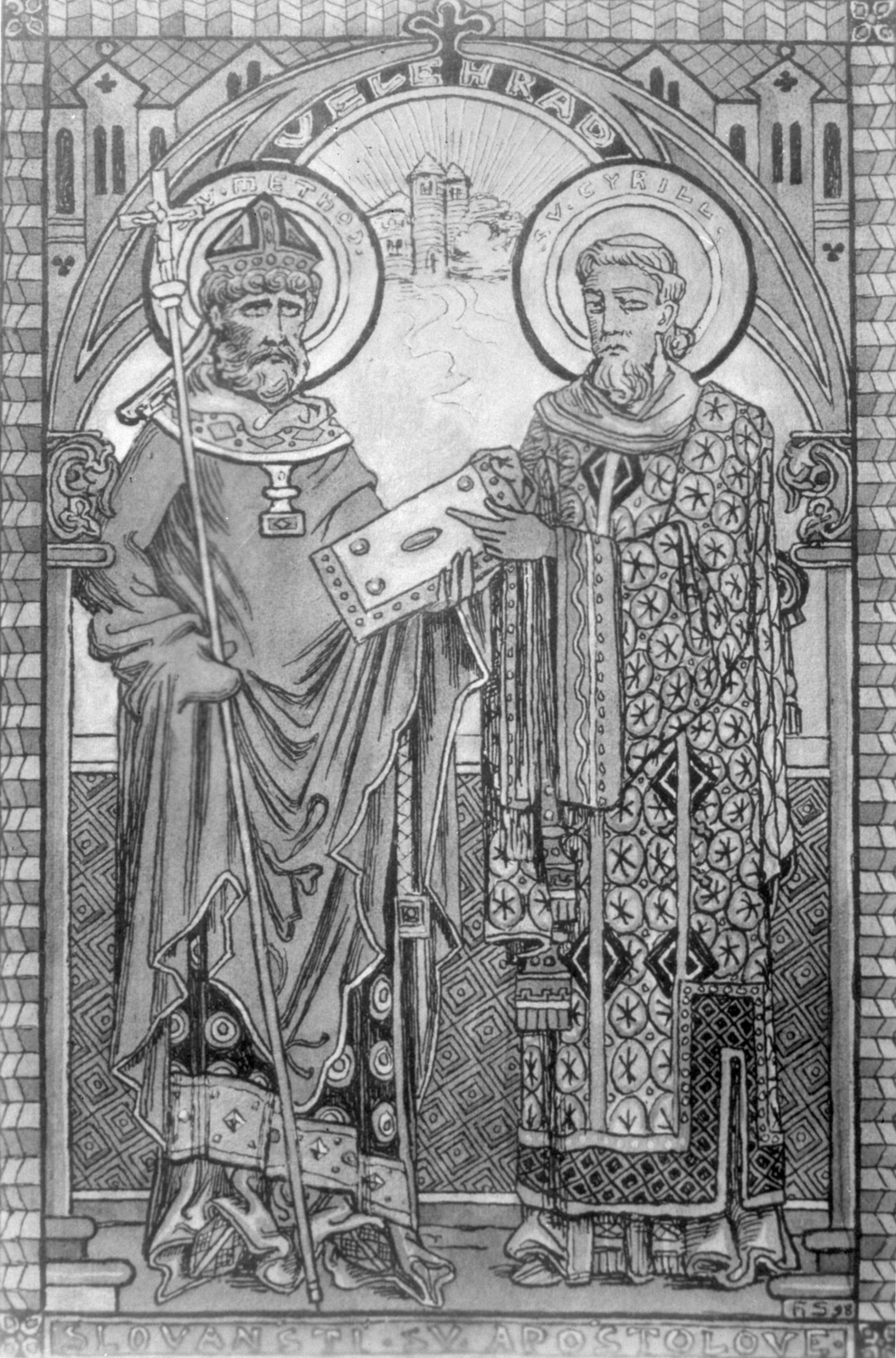 Slovanští věrozvěsti sv.Cyril a Metoděj.