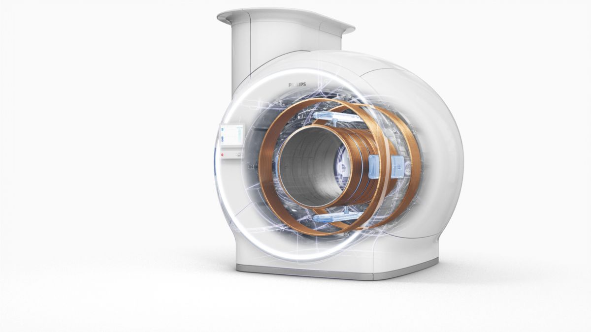 Magnetická rezonance. Ingenia Ambition má revoluční plně uzavřený magnet, který obsahuje pouhých sedm litrů helia. Díky tomu je rezonance o 900 kilogramů lehčí, než je běžné, a nevyžaduje instalaci větracího potrubí.