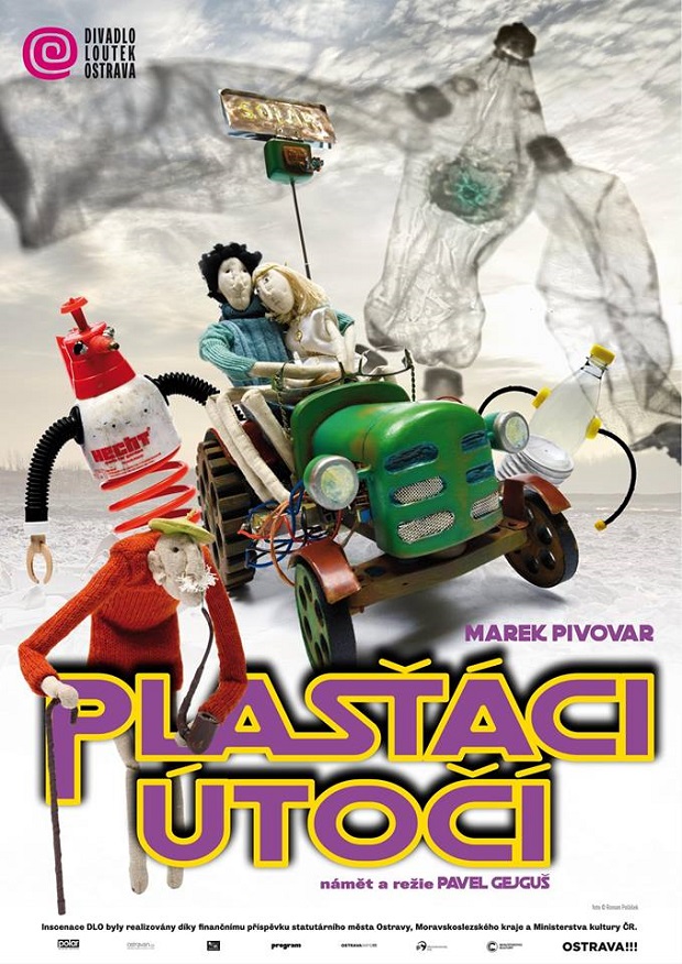 Plakát k představení Plasťáci útočí.