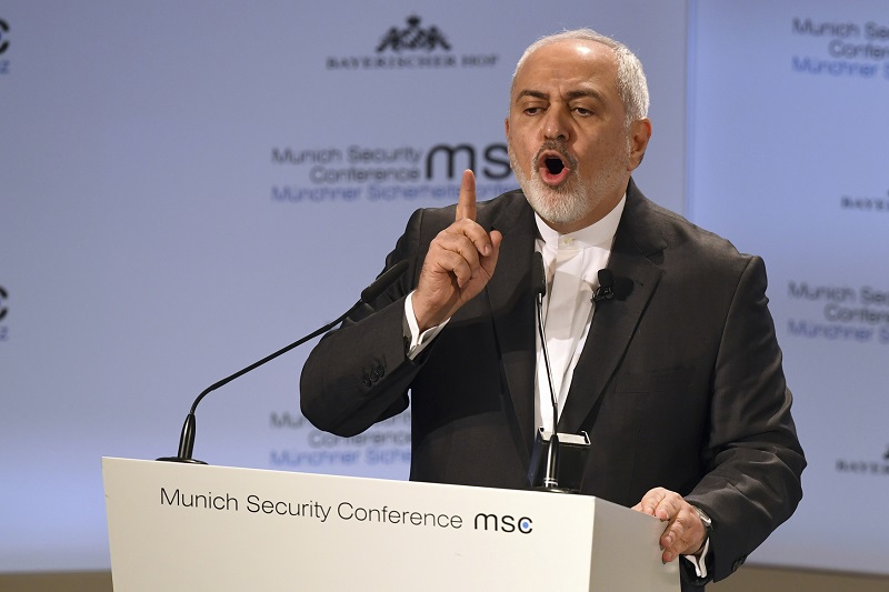 Íránský ministr zahraničí Mohammad Džavád Zaríf řečnil na mnichovské bezpečnostní konferenci.