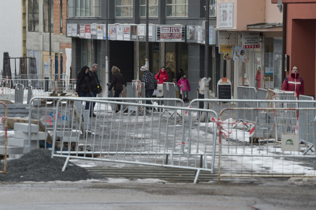 Rekonstrukce Tyršovy ulice v Benešově. 