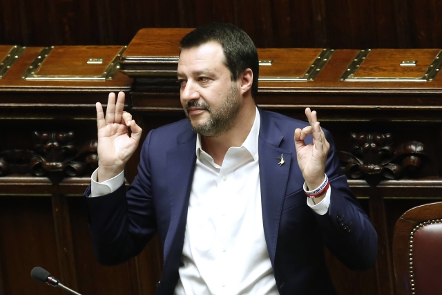 Italský vicepremiér Matteo Salvini.