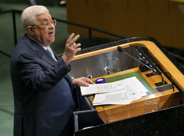 Předseda palestinské samosprávy Mahmúd Abbás.