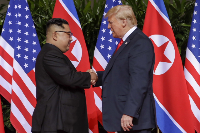 Donald Trump a Kim Čong-un.