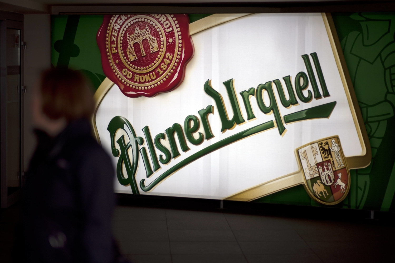 Pilsner Bier (Plzeňské pivo).