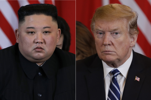 Severokorejský vůdce Kim Čong-un (vlevo) a prezident USA Donald Trump. Severokorejský vůdce Kim Čong-un (vlevo) a prezident USA Donald Trump.