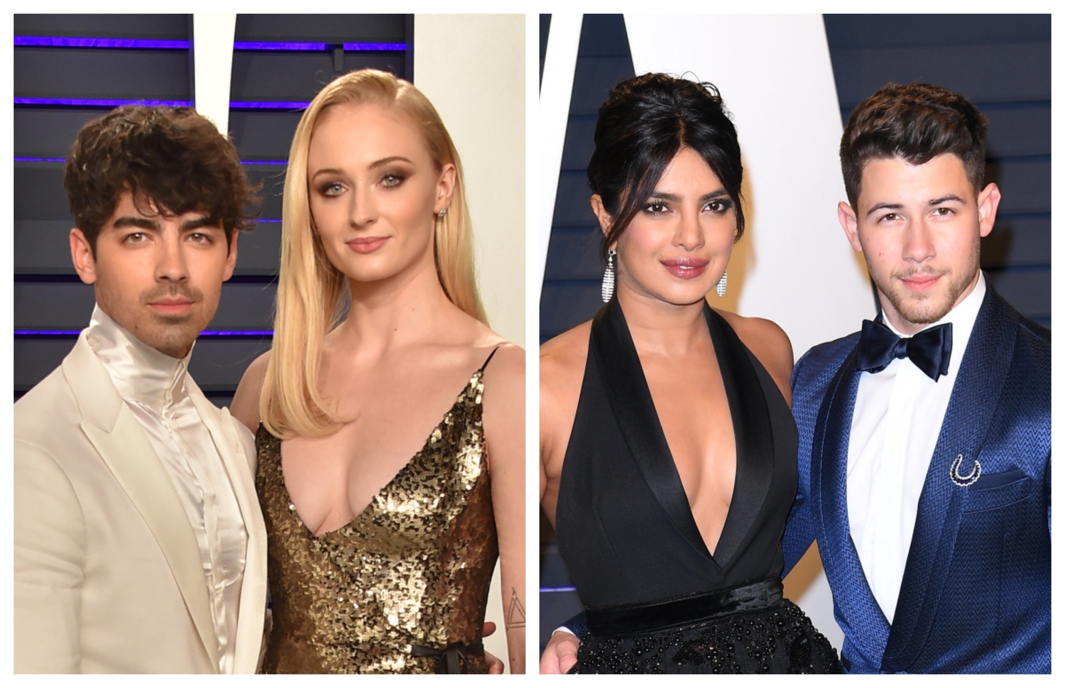Joe Jonas, Sophie Turner, Nick Jonas a Priyanka Chopra.