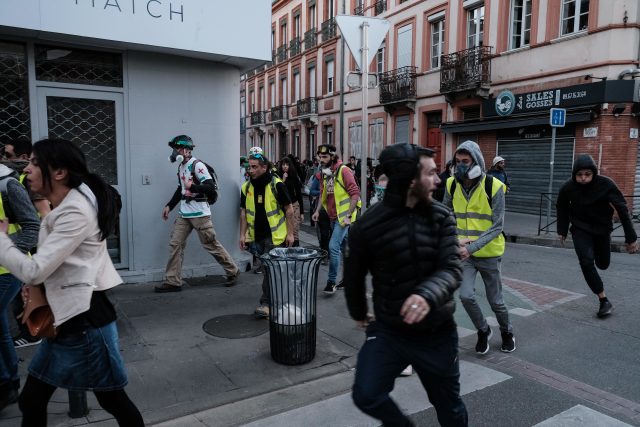 Protesty ve Francii.