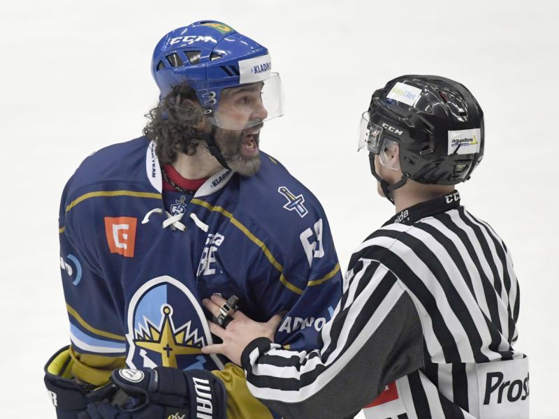 Jaromír Jágr v dresu mateřského Kladna.