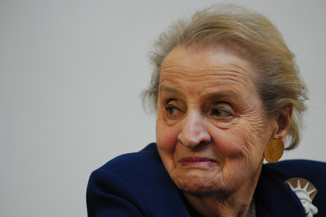 Česká rodačka, diplomatka a politička Madeleine Albrightová.