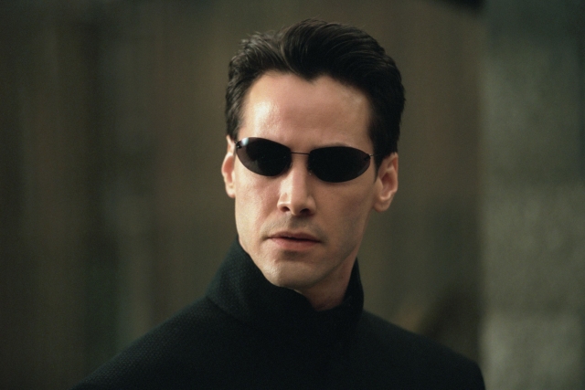 Keanu Reeves ve filmu Matrix. 