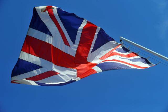 Vlajka Velké Británie. 