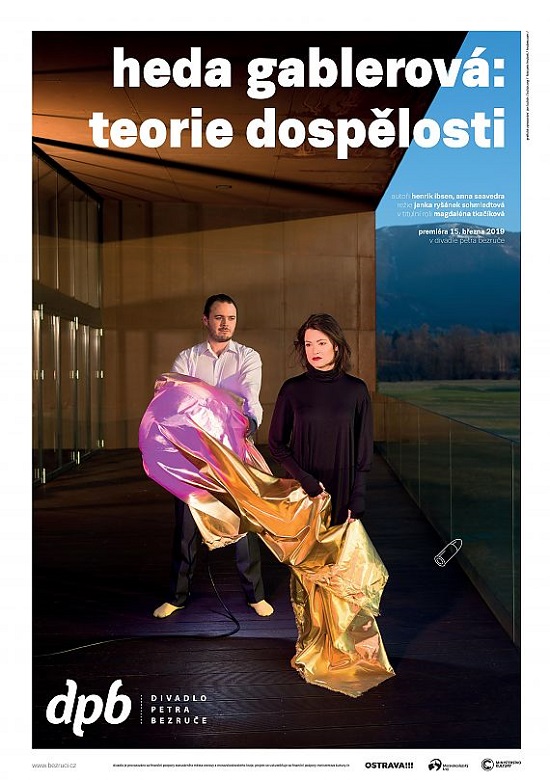 Plakát ke hře Heda Gablerová: Teorie dospělosti. Plakát ke hře Heda Gablerová: Teorie dospělosti.