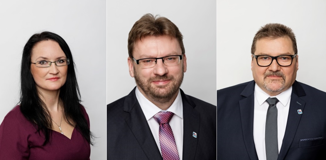 Vyloučení poslanci Ivana Nevludová, Lubomír Volný a Marian Bojko.