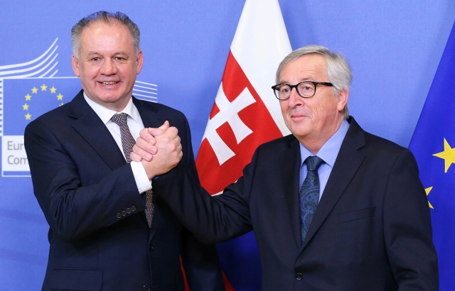 Jean Claude Juncker na snímku s Andrejem Kiskou.