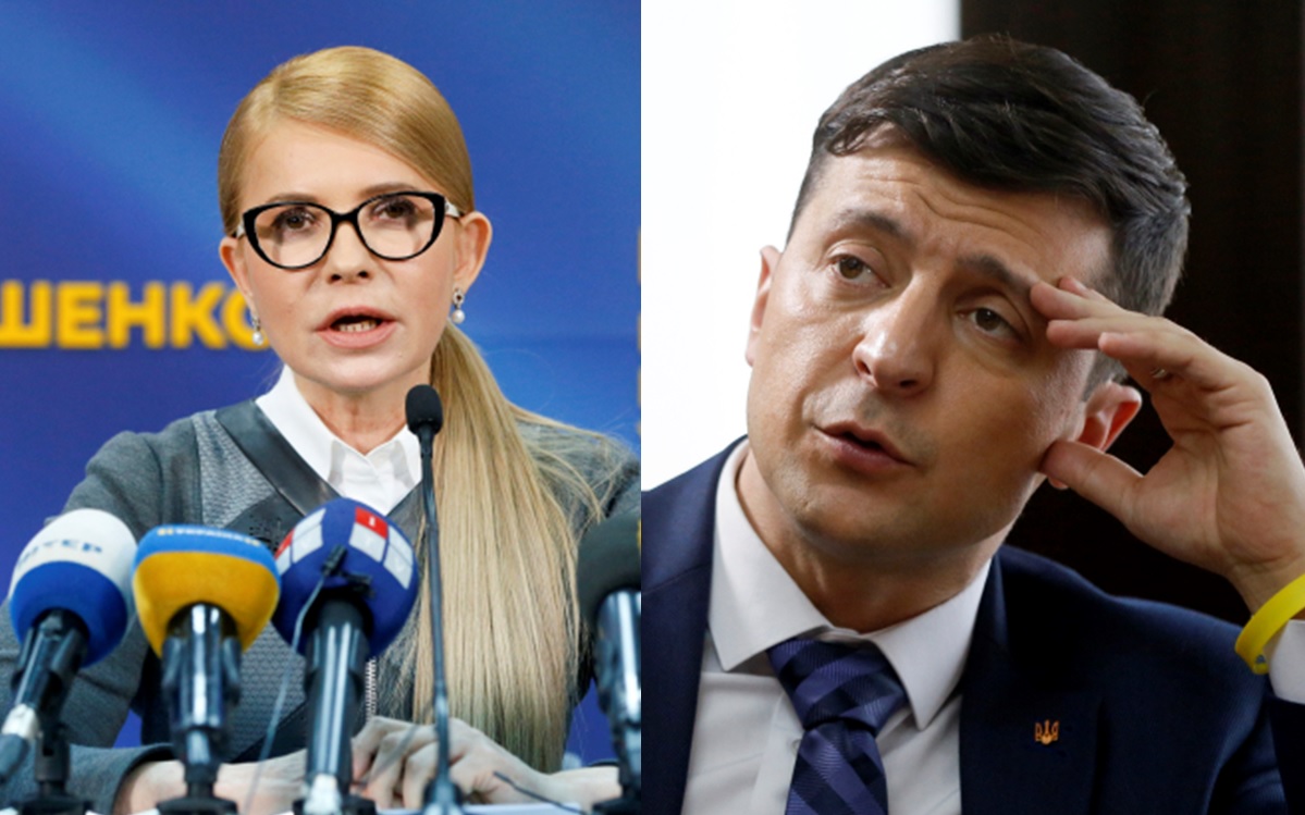 Julija Tymošenková a Volodymyr Zelenskyj měli být údajně podporováni vlivným ukrajinským oligarchou.