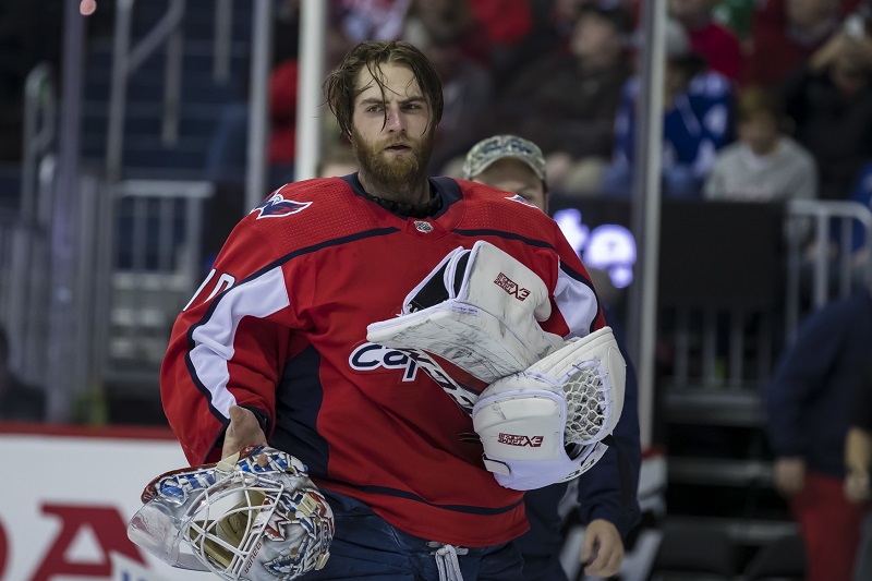 Brankářská opora Washington Capitals Braden Holtby.