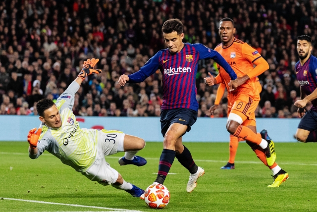 Fotbalista Philippe Coutinho v dresu Barcelony. 