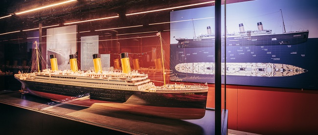 Snímek z výstavy Titanic.