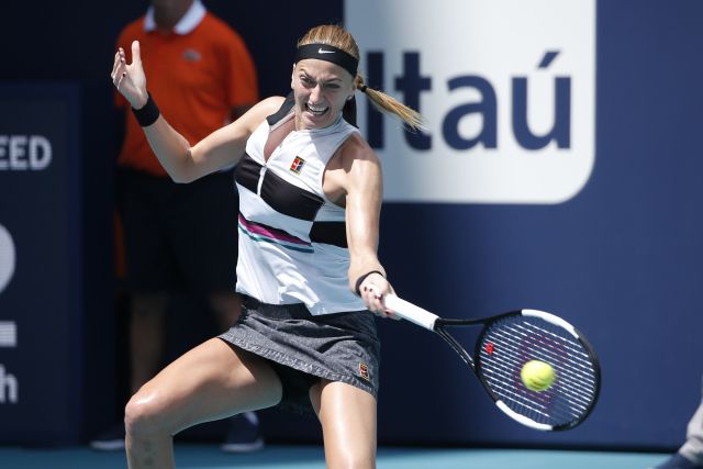 Petra Kvitová v zápase proti Garciaové.