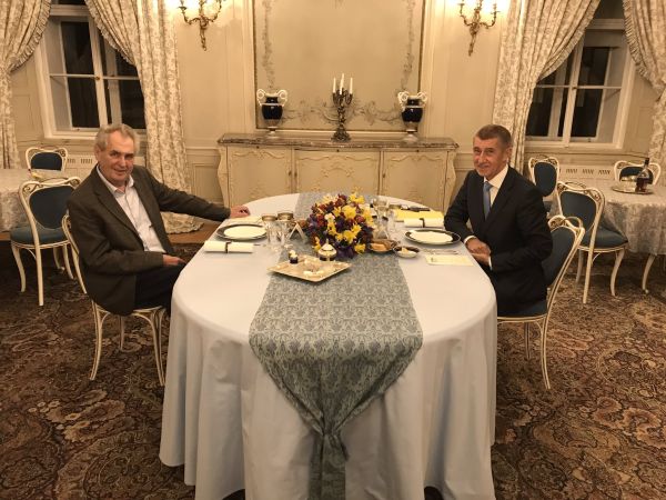 Premiér Andrej Babiš (ANO) a prezident Miloš Zeman.