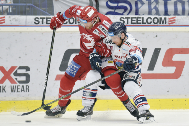 David Musil z Třince a Lukáš Kucsera z Vítkovic. David Musil z Třince a Lukáš Kucsera z Vítkovic.