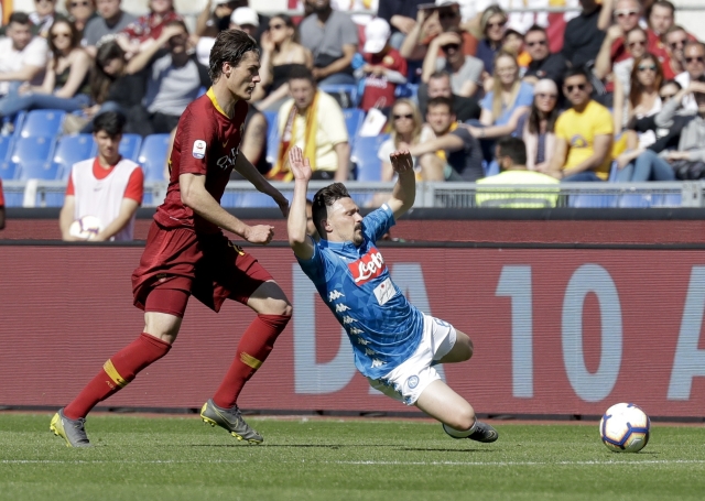 Patrik Schick při utkání proti Neapoli.