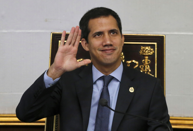 Opoziční lídr Juan Guaidó.