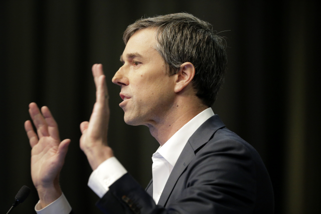 Kandidát na prezidenta Beto O'Rourke.