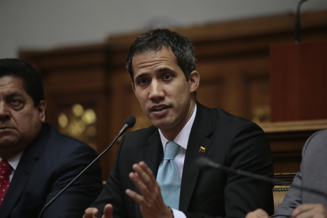 Prozatímní hlava Venezuely a šéf parlamentu Juan Guaidó.