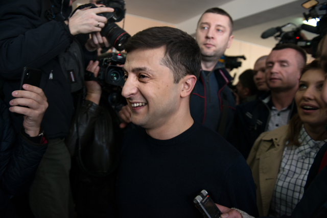 Vítěz prvního kola ukrajinských voleb Volodymyr Zelenskyj.