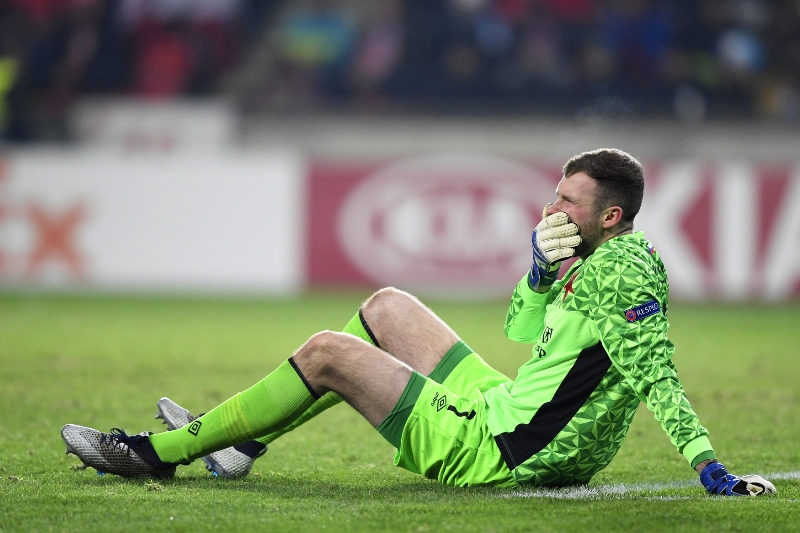 Slávistický gólman Ondřej Kolář. Slávistický gólman Ondřej Kolář.
