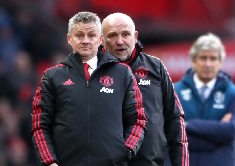 Trenér Manchesteru United Ole Gunnar Solskjaer (vlevo). Trenér Manchesteru United Ole Gunnar Solskjaer (vlevo).
