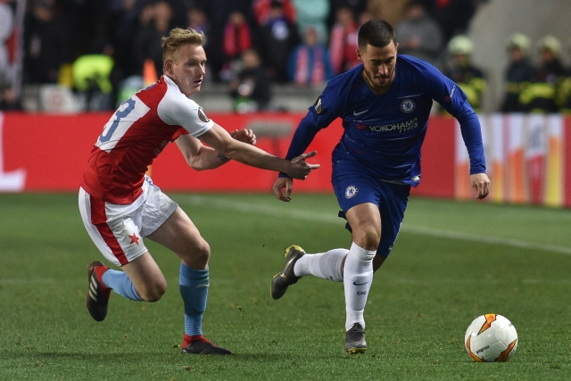 Pražské utkání Slavie a Chelsea.