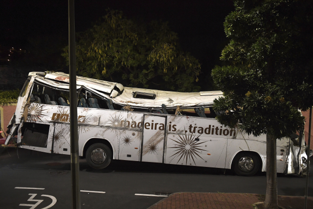 Tragická nehoda autobusu na Madeiře.